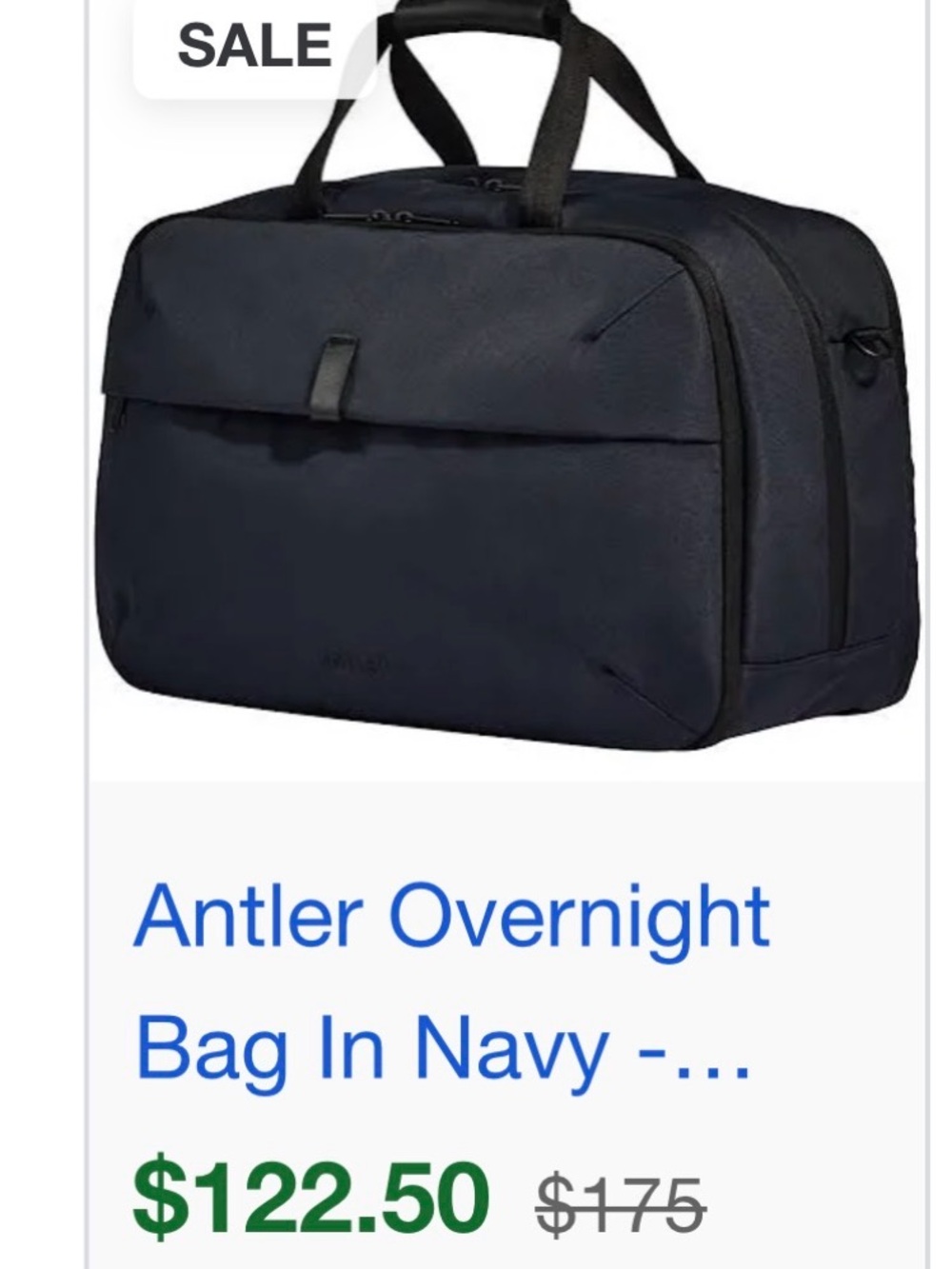 Antler Navy Overnight Travel Bag - Sleek Duffel for Women
